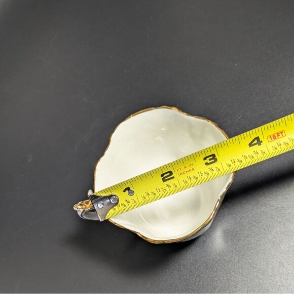 Aynsley Green White Bone China Floral Teacup Gold Trim Vintage - Picture 5 of 13